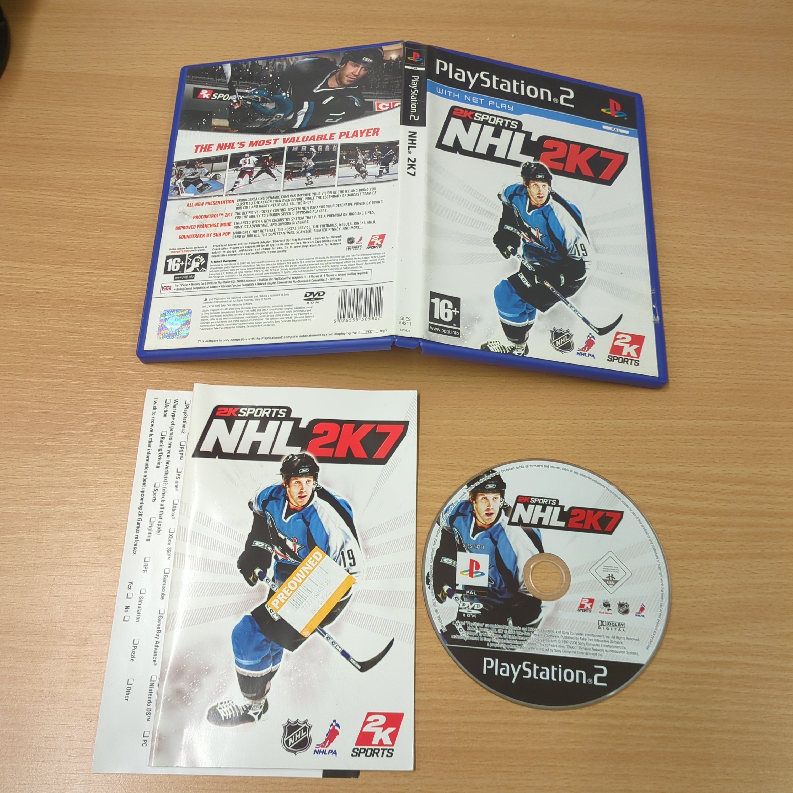 NHL 2K7 Sony PS2 game NHL 2K7 Sony PS2 game